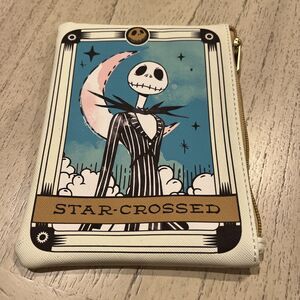Disney Zipper Purse Bag Nightmare Before Christmas Jack & Sally Tarot Card